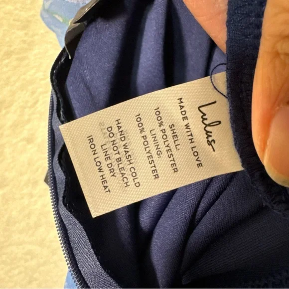 Lulus‎ Flowery Passion Blue Floral Print Cowl Neck Midi Dress Women’s Small NEW - Picture 10 of 14